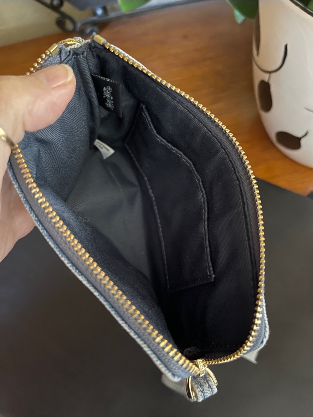 NWOT Coach Wristlet in Loved Denim with Charms - Picture 3 of 4